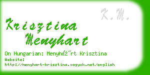 krisztina menyhart business card